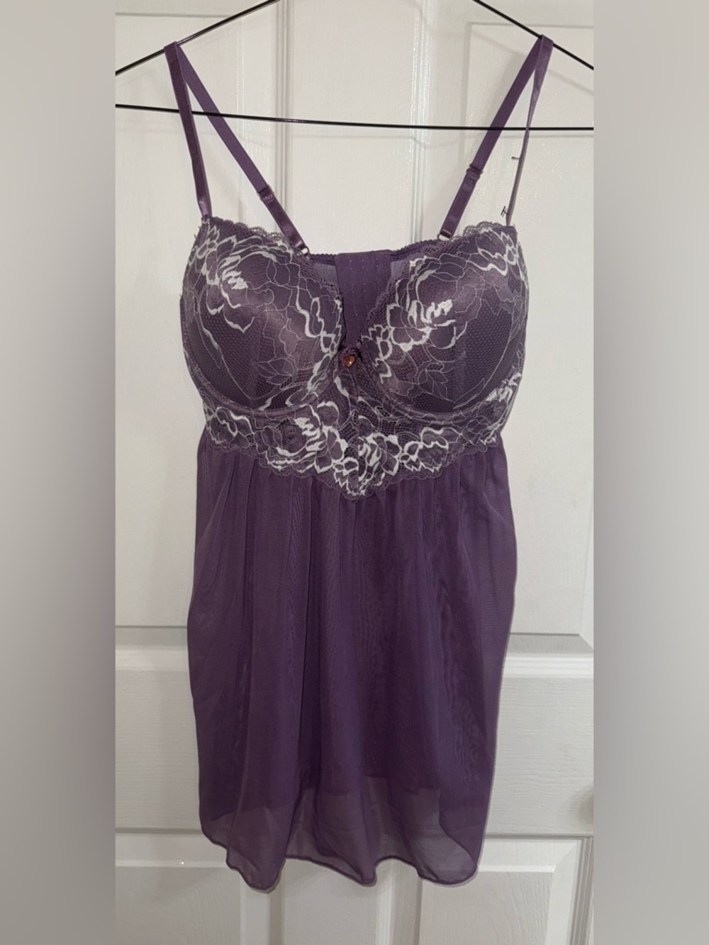 Purple Lace Babydoll Chemise - Fashion Nova NWT- Large